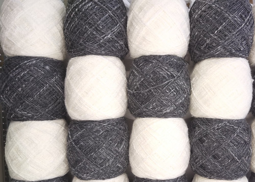Anthrazit weiss garnpaket - 1,