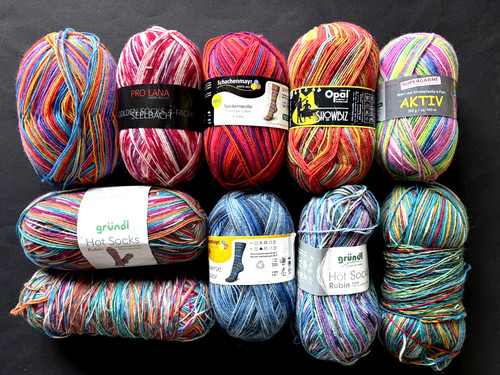 Wollreste sockenwolle 10x - wollreste,