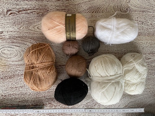 Wollpaket wollreste beige - wollreste,