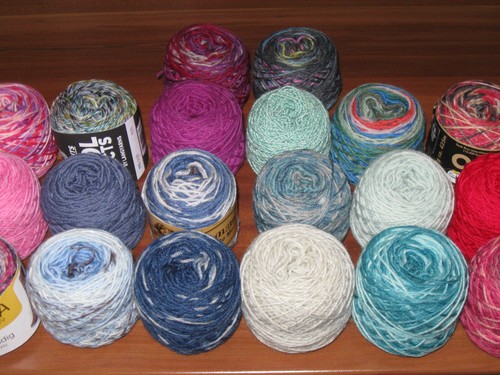 Wollpaket bunte marken - bunte,